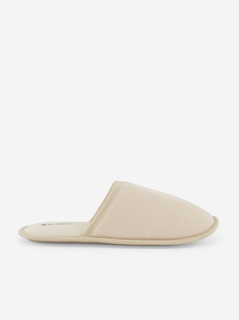 Zapatillas tipo mule de terciopelo Beige - Kiabi