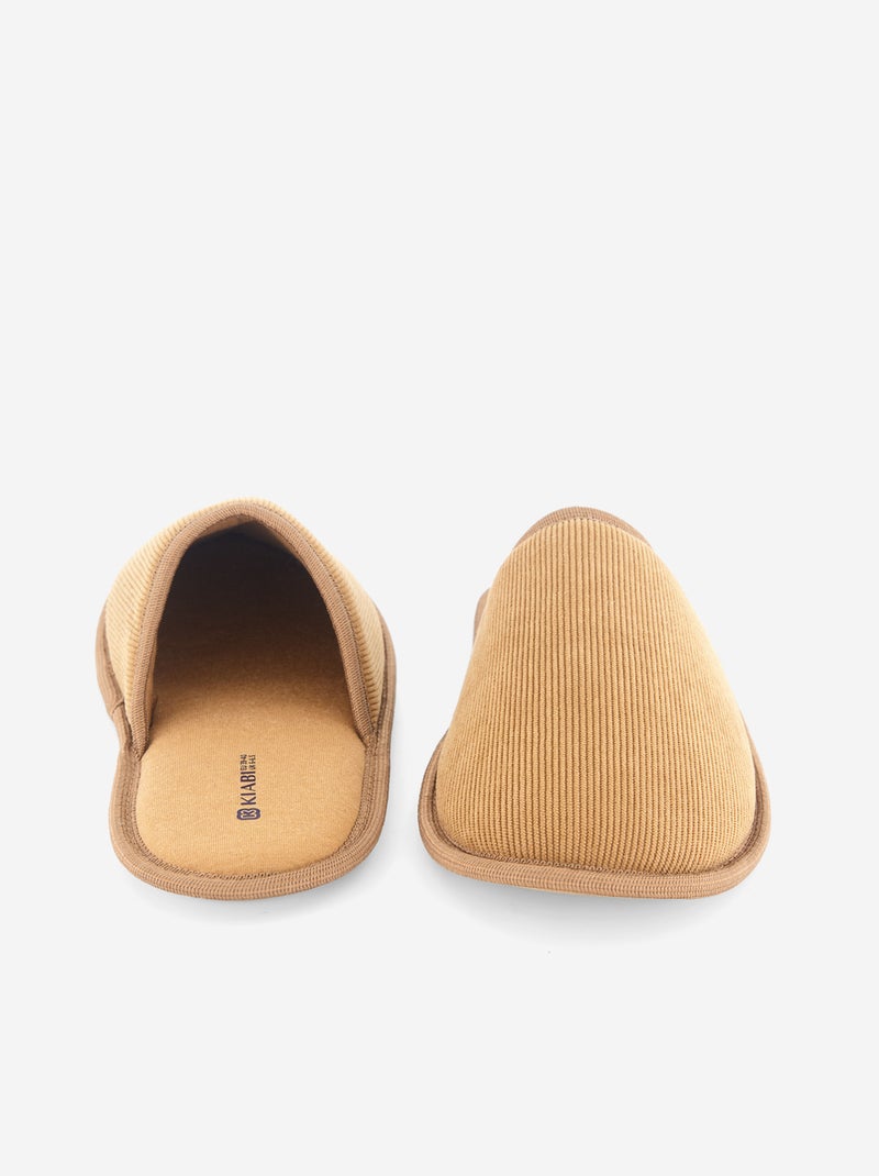 Zapatillas tipo mule de terciopelo Marron - Kiabi