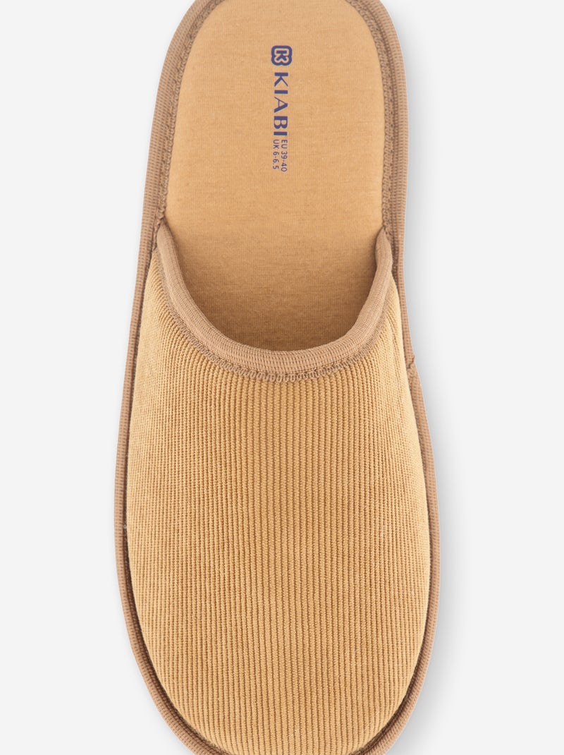Zapatillas tipo mule de terciopelo Marron - Kiabi