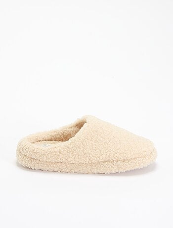 Zapatillas tipo mule forradas de borrego