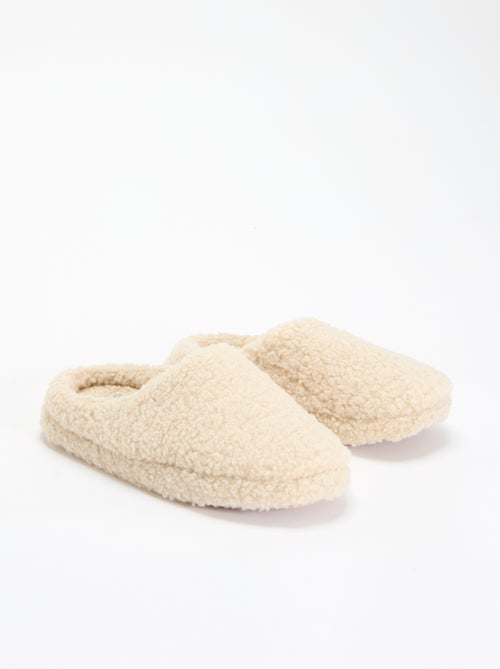 Zapatillas tipo mule forradas de borrego - Kiabi Zapatillas tipo mule forradas de borrego - Kiabi