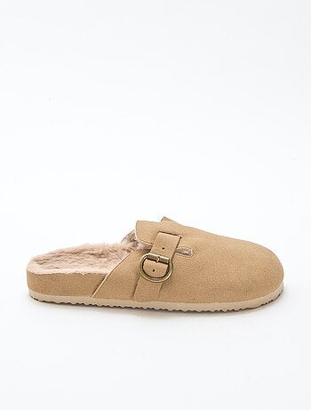Zapatillas tipo zueco forradas