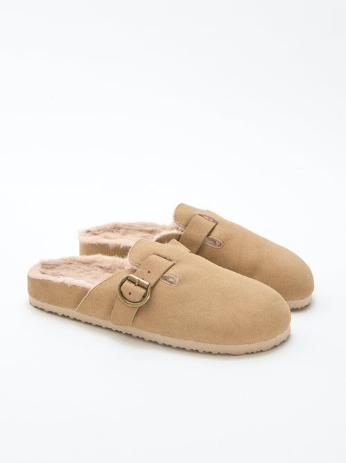 Zapatillas tipo zueco forradas - Kiabi