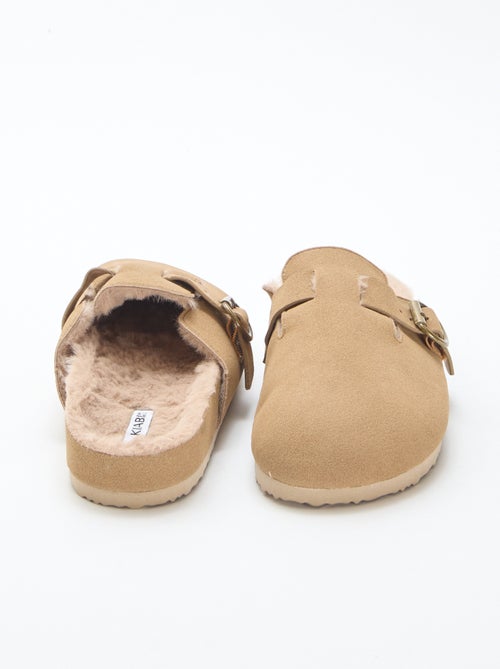 Zapatillas tipo zueco forradas - Kiabi