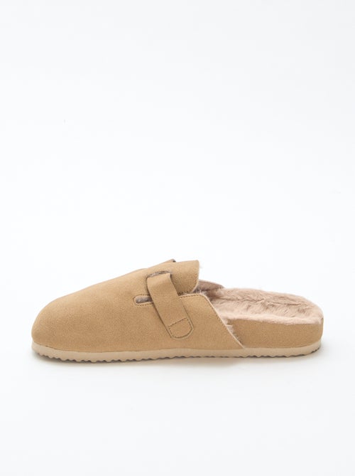 Zapatillas tipo zueco forradas - Kiabi