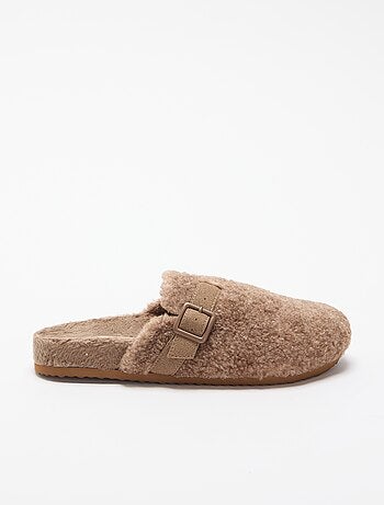 Zapatillas tipo zueco forradas