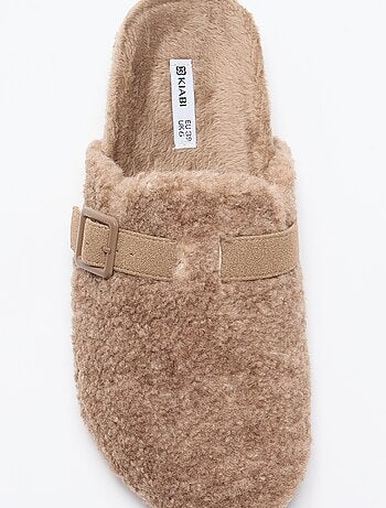 Zapatillas tipo zueco forradas