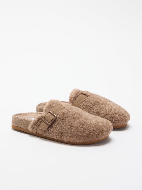Zapatillas tipo zueco forradas - Kiabi