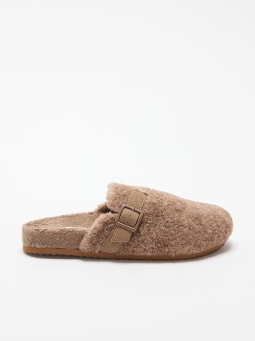 Zapatillas tipo zueco forradas - Kiabi