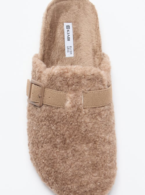 Zapatillas tipo zueco forradas - Kiabi