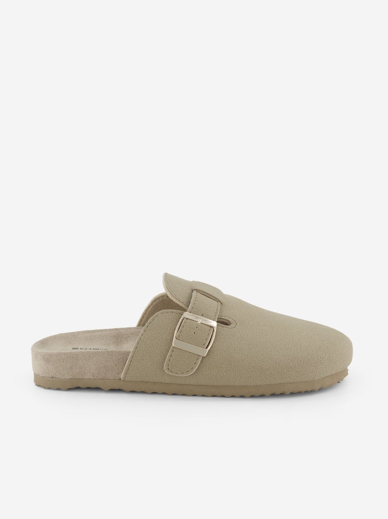 Zapatillas tipo zueco Marron - Kiabi