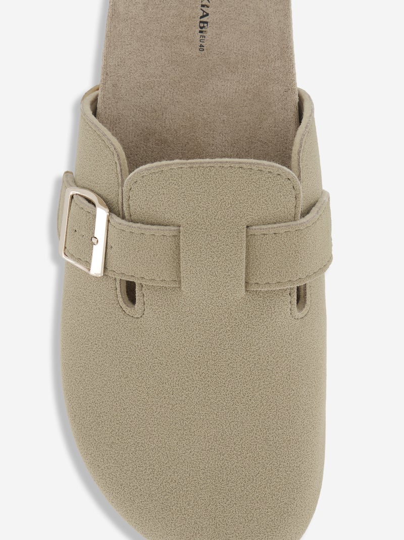 Zapatillas tipo zueco Marron - Kiabi