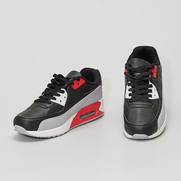 Zapatillas tricolores con cámara de aire Hombre talla S-XXL - NEGRO - Kiabi  - 25,00€