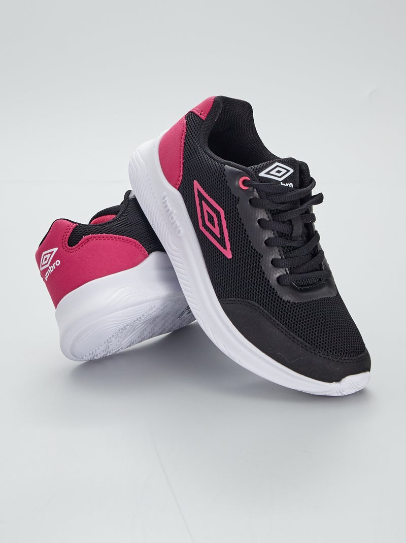Zapatillas 'Umbro' de tela y antelina negro/rosa - Kiabi