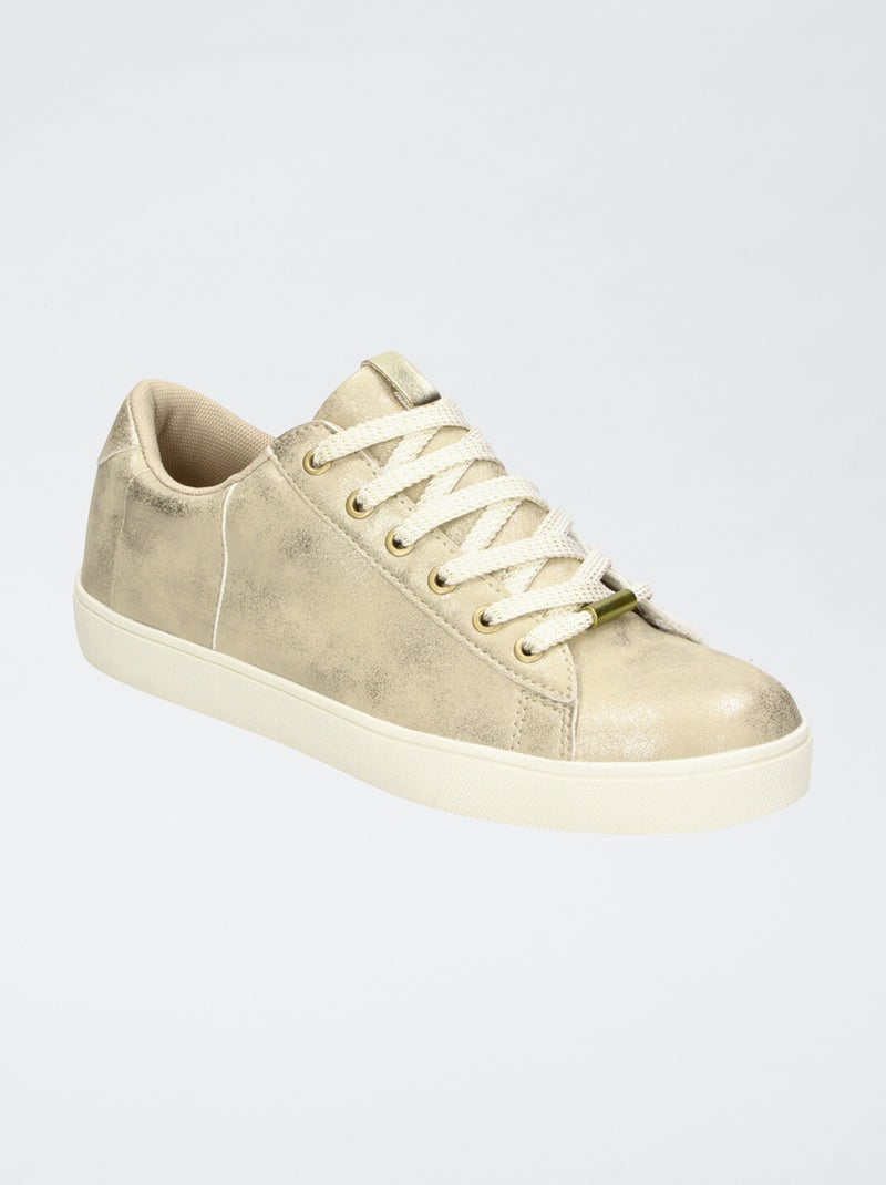 Zapatillas urbanas doradas Beige - Kiabi
