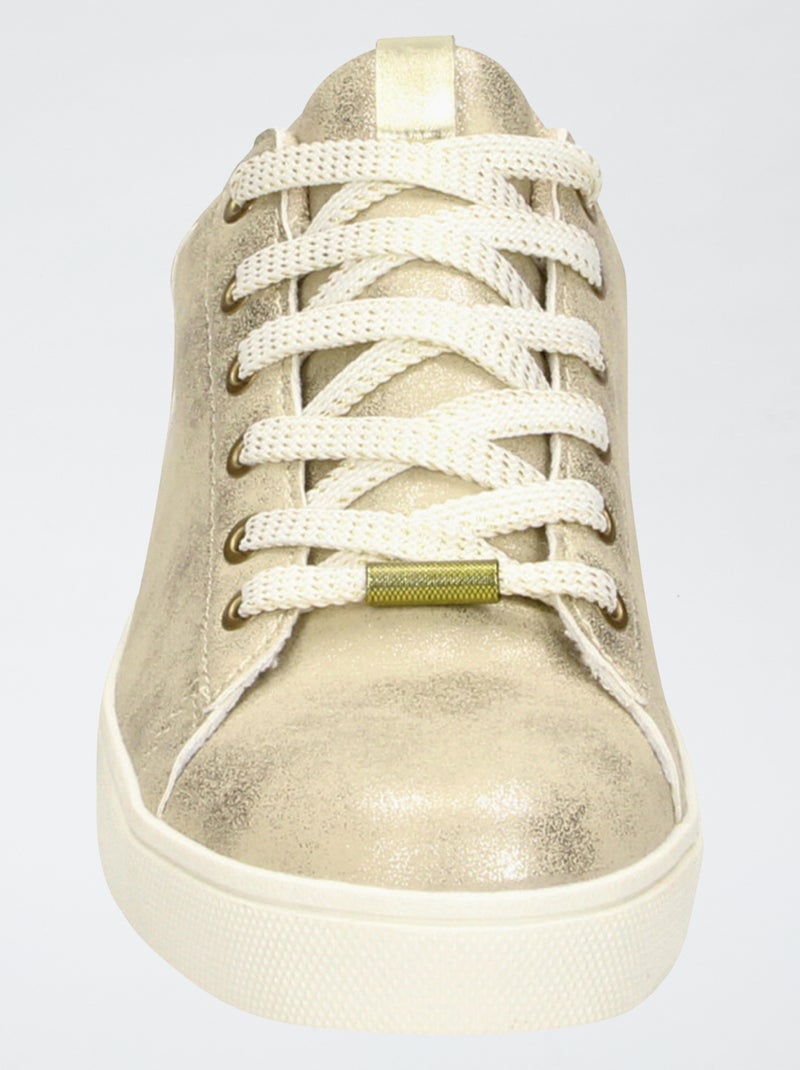 Zapatillas urbanas doradas Beige - Kiabi