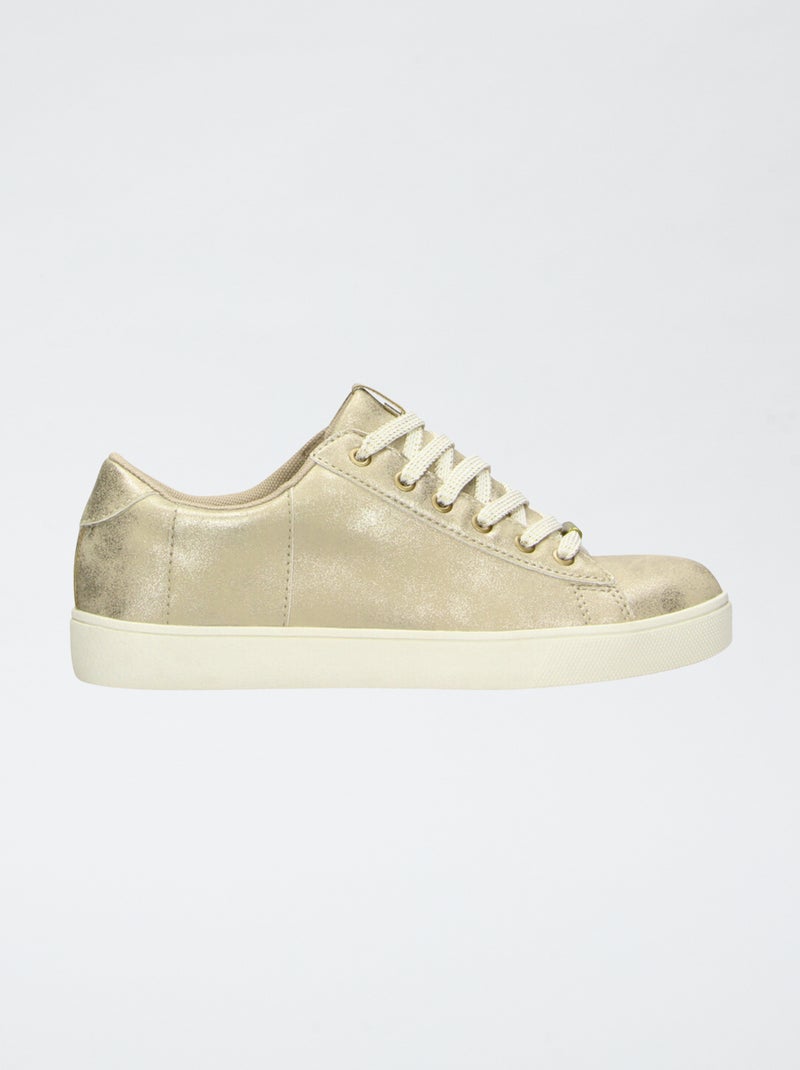 Zapatillas urbanas doradas Beige - Kiabi