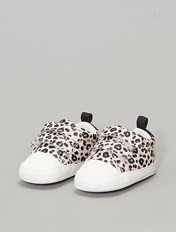 Zapatillas velcro estampado leopardo - Kiabi