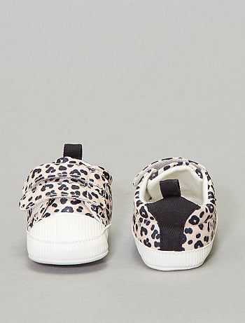 Zapatillas velcro estampado leopardo - Kiabi