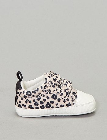 Zapatillas velcro estampado leopardo - Kiabi