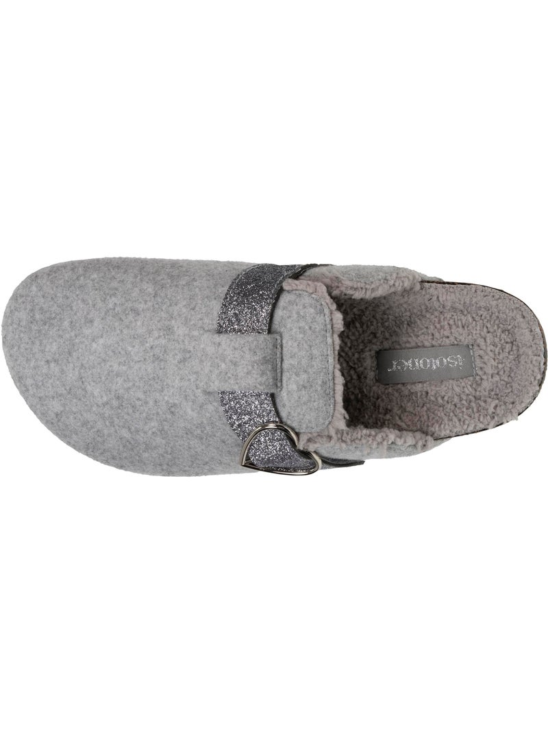 Zapatillas zuecos plantilla anatómica confort mujer Gris jaspeado - Kiabi