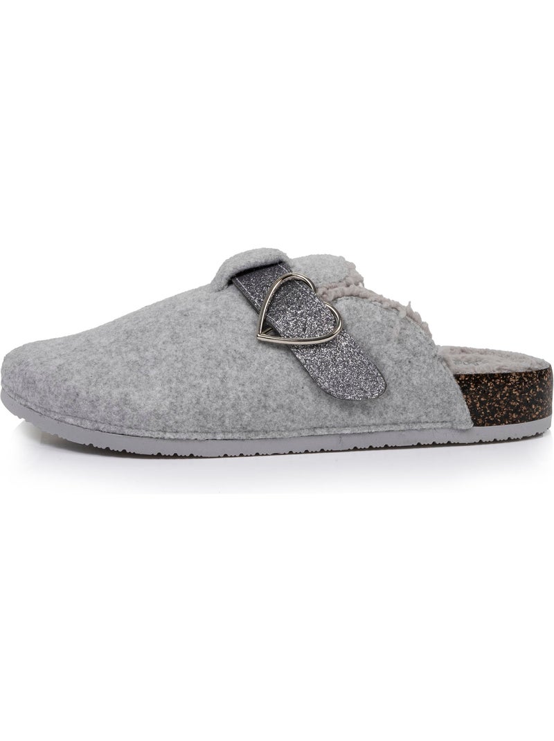 Zapatillas zuecos plantilla anatómica confort mujer Gris jaspeado - Kiabi