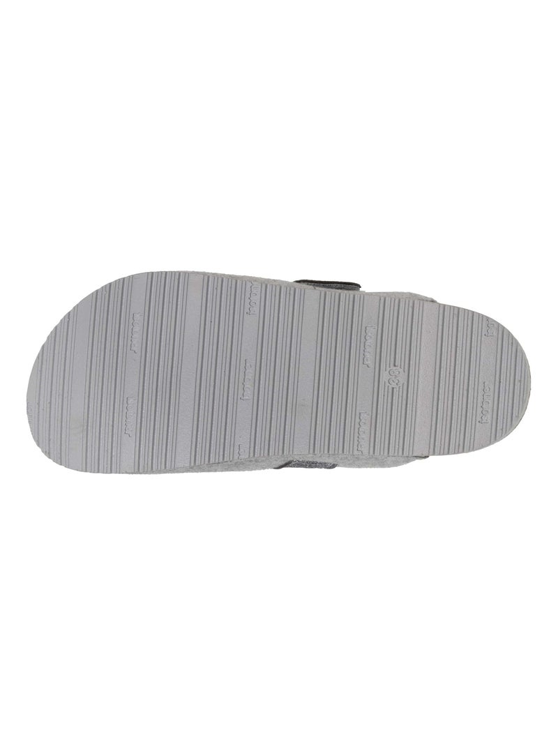 Zapatillas zuecos plantilla anatómica confort mujer Isotoner Gris jaspeado - Kiabi
