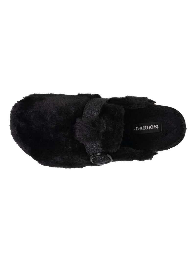 Zapatillas zuecos plantilla anatómica confort mujer Isotoner Negro Marrón - Kiabi