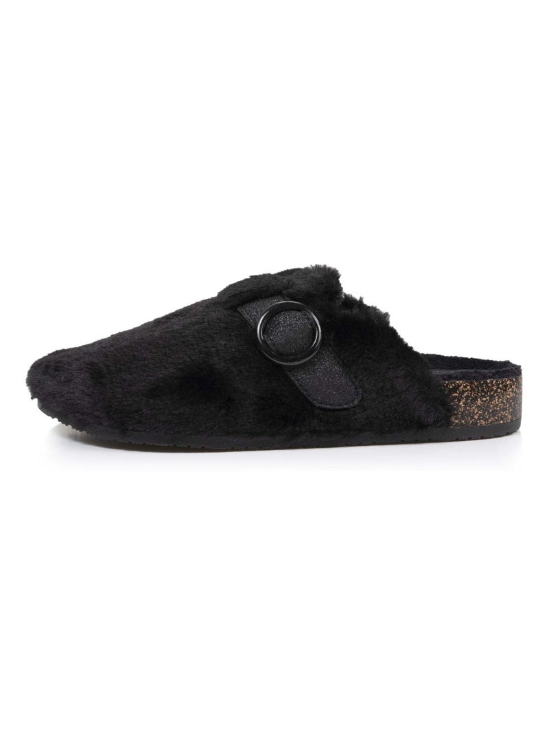 Zapatillas zuecos plantilla anatómica confort mujer Isotoner Negro Marrón - Kiabi