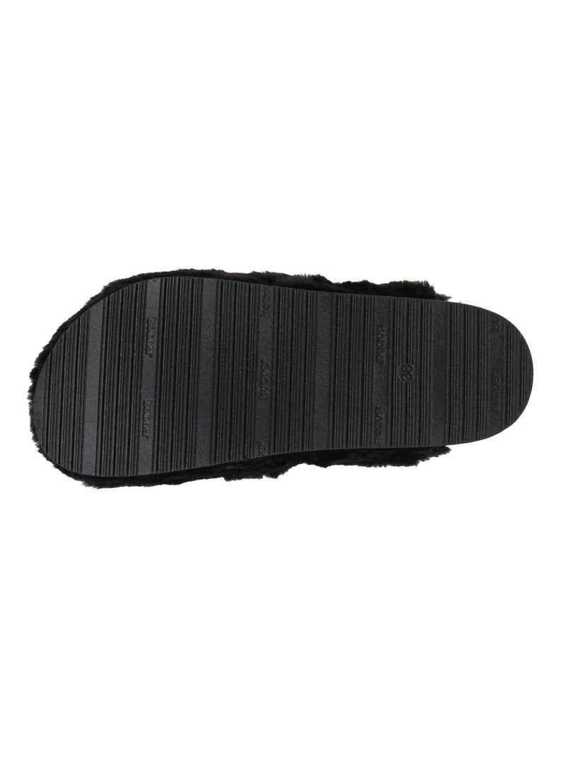 Zapatillas zuecos plantilla anatómica confort mujer Isotoner Negro Marrón - Kiabi