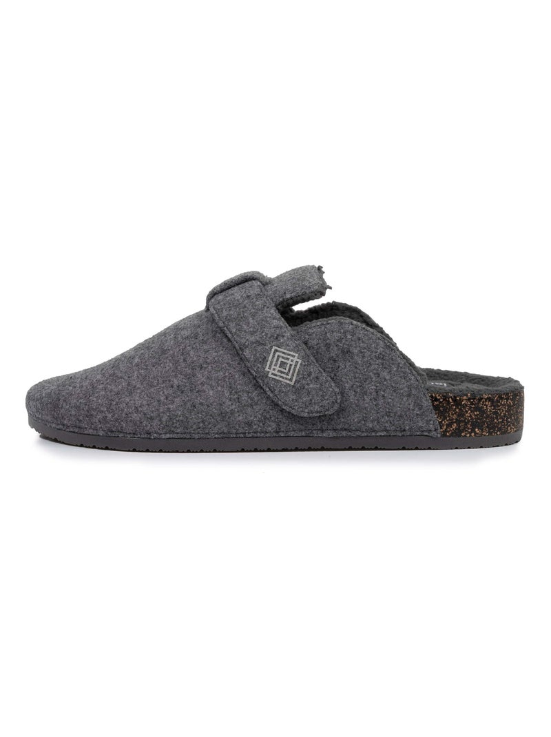 Zapatillas zuecos suela con memoria de forma hombre Isotoner Gris jaspeado - Kiabi