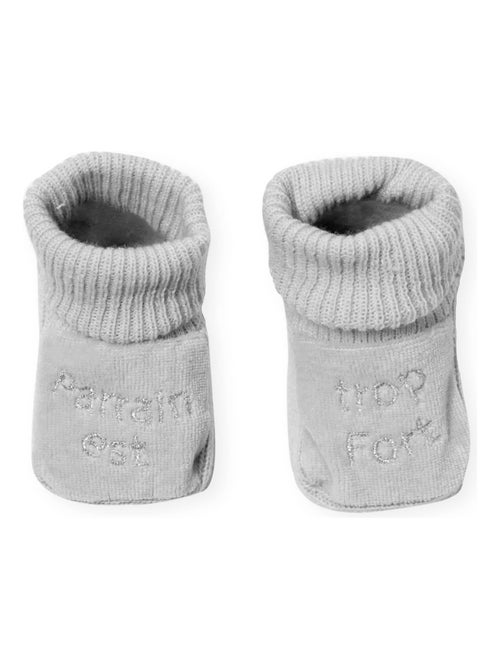 zapatitos para bebé bordados el padrino es genial - Kiabi