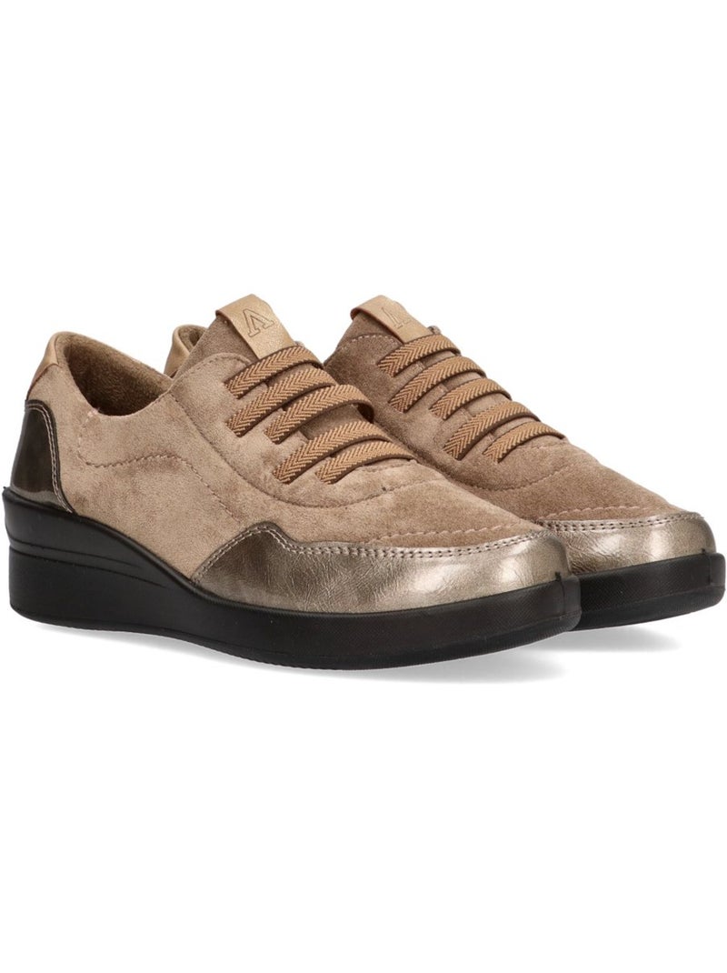 Zapato Cómodas Mujer Cuña Media - Armony Taupe - Kiabi