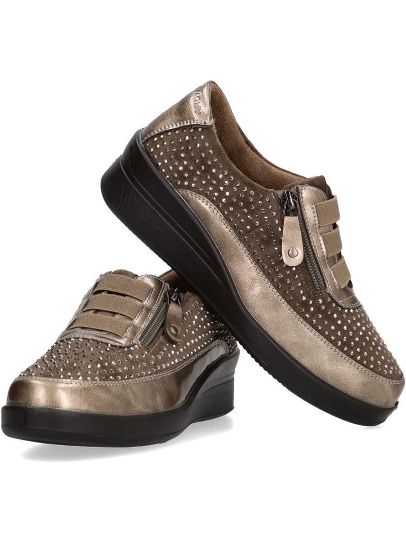 Zapato Cómodas Mujer Cuña Media - Armony Taupe - Kiabi