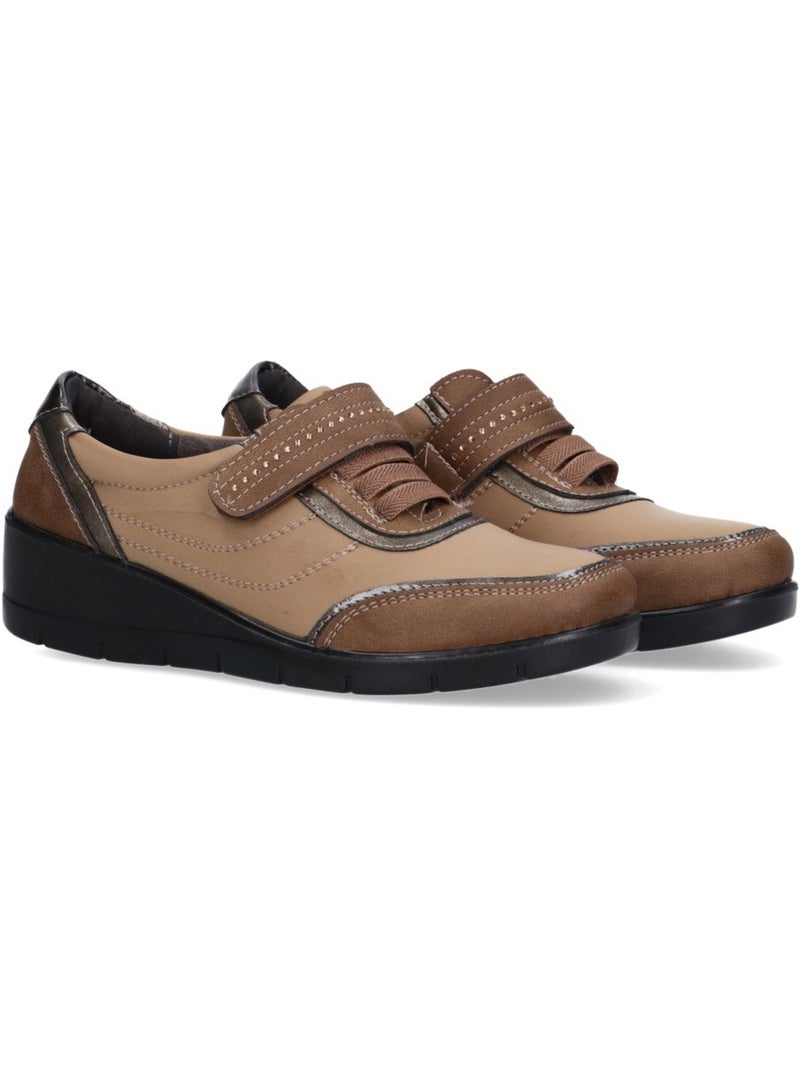 Zapato Cómodas Mujer Cuña Media - Mysoft Taupe - Kiabi