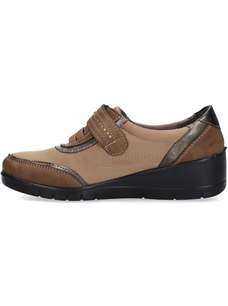 Zapato Cómodas Mujer Cuña Media - Mysoft Taupe - Kiabi