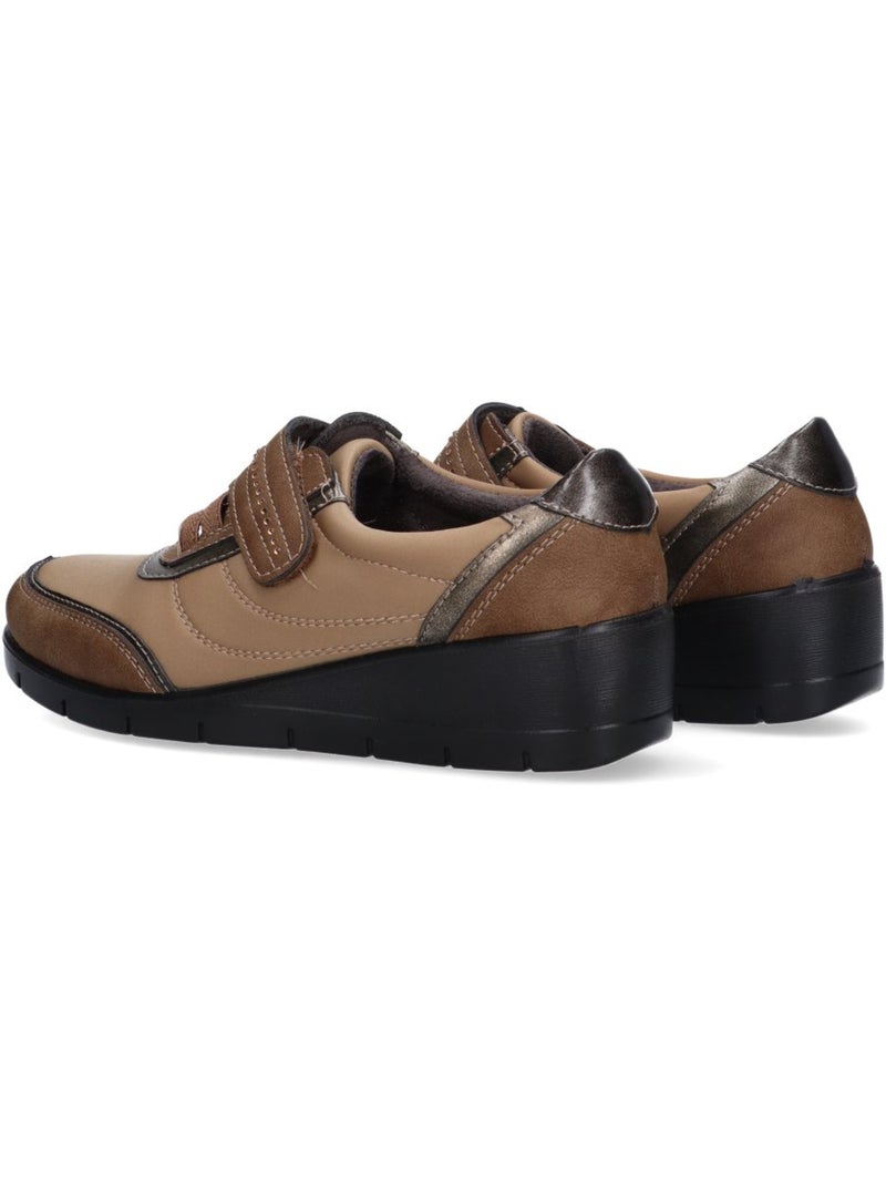 Zapato Cómodas Mujer Cuña Media - Mysoft Taupe - Kiabi