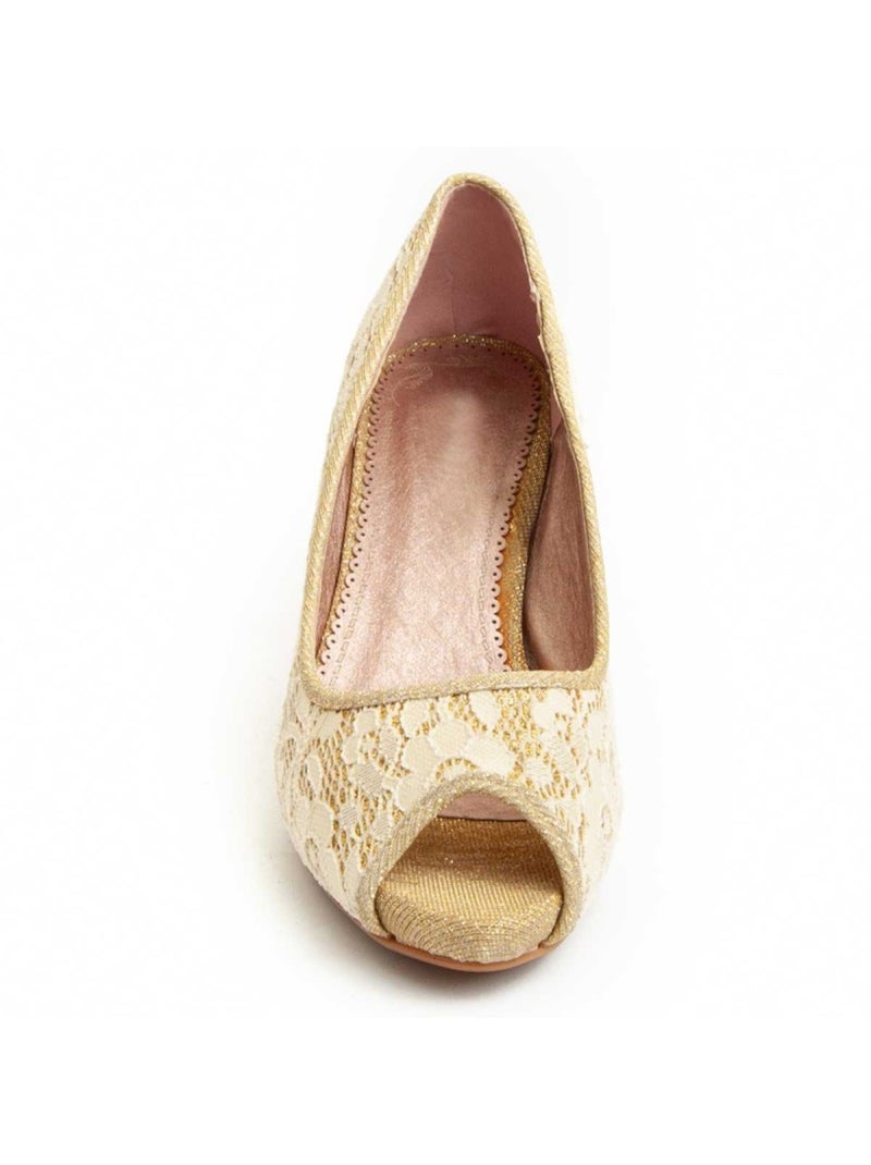 Zapato De Tacón Para Mujer.  Montevita  Unne Dorado/Oro - Kiabi