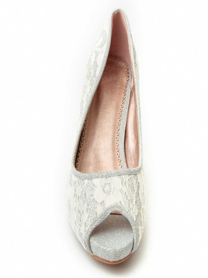 Zapato De Tacón Para Mujer.  Montevita  Unne Plata - Kiabi