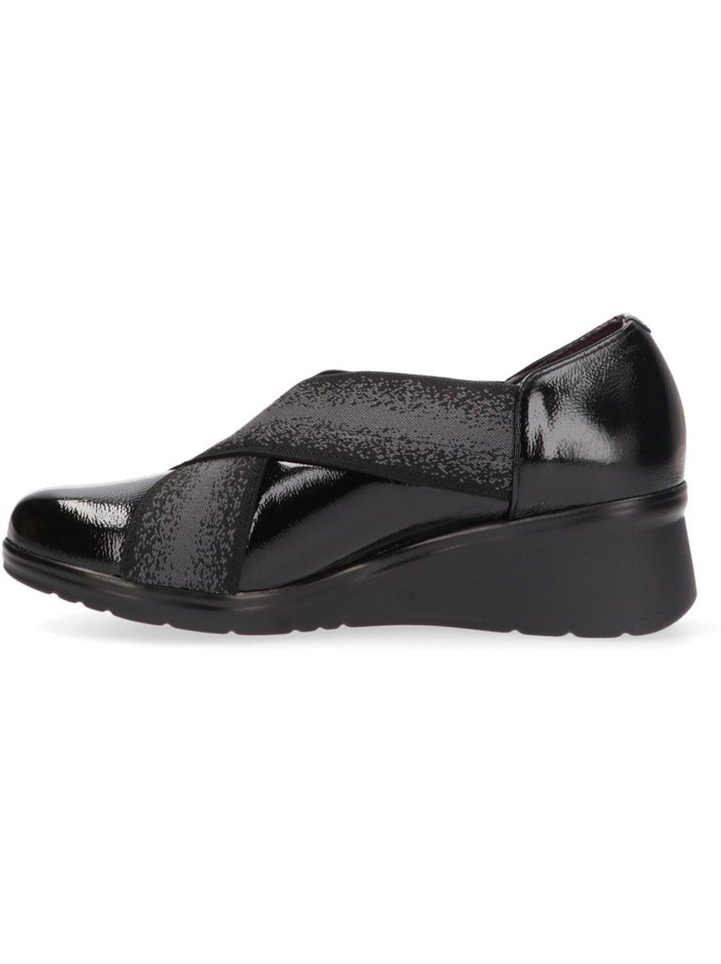 Zapato Diario Mujer Cuña Alta - Pitillos Negro - Kiabi