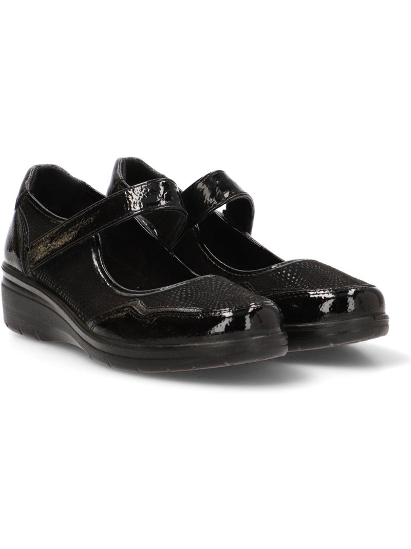 Zapato Diario Mujer Cuña Media - Amarpies Negro - Kiabi
