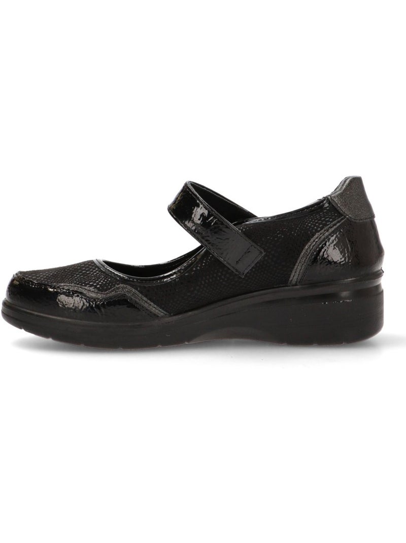 Zapato Diario Mujer Cuña Media - Amarpies Negro - Kiabi