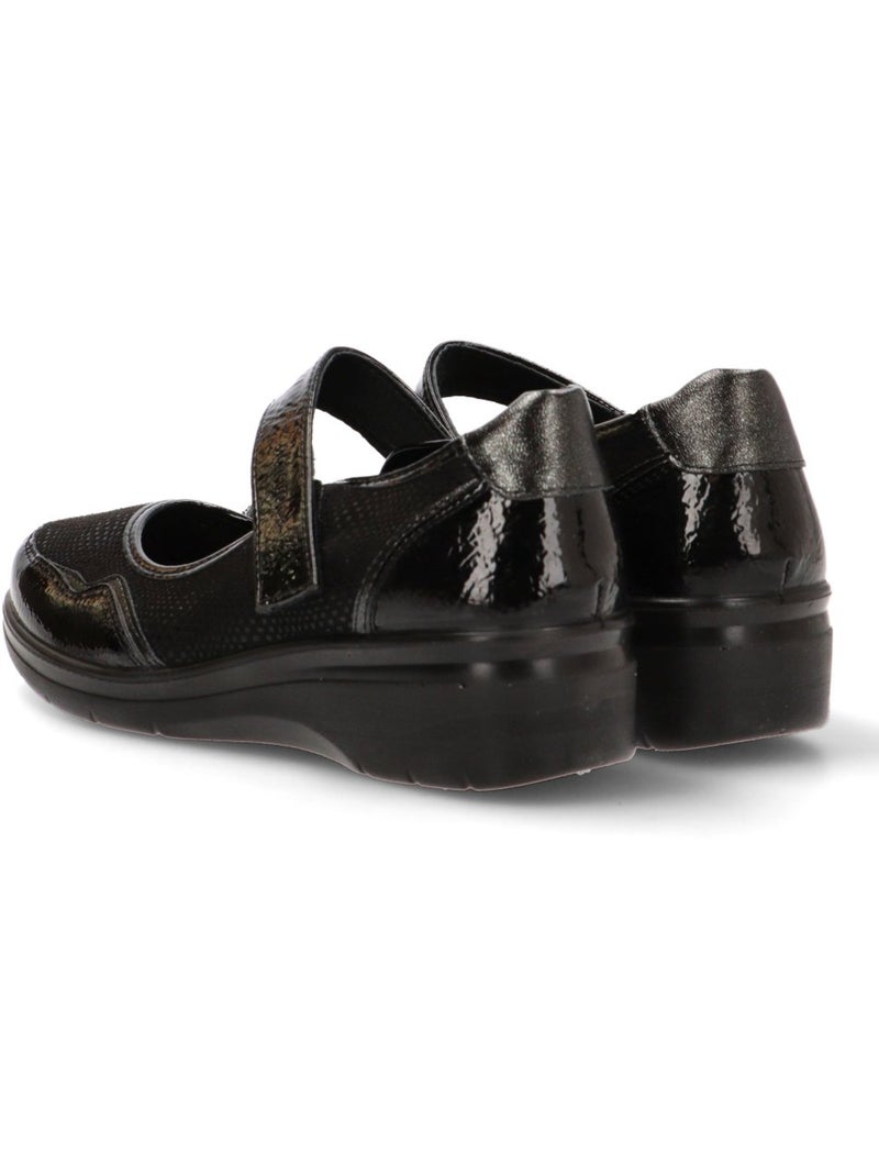 Zapato Diario Mujer Cuña Media - Amarpies Negro - Kiabi