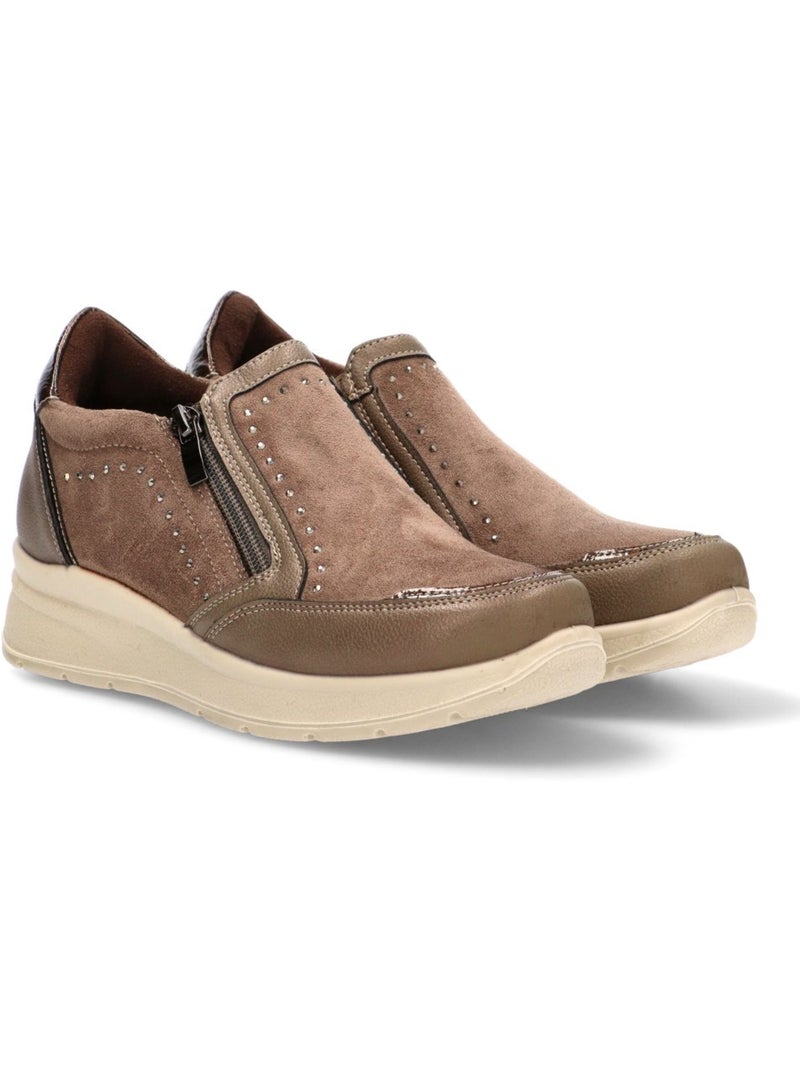 Zapato Diario Mujer Cuña Media - Amarpies Taupe - Kiabi