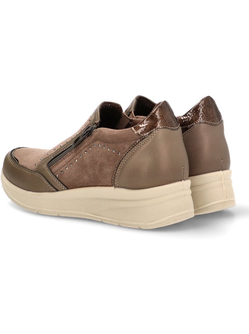 Zapato Diario Mujer Cuña Media - Amarpies Taupe - Kiabi
