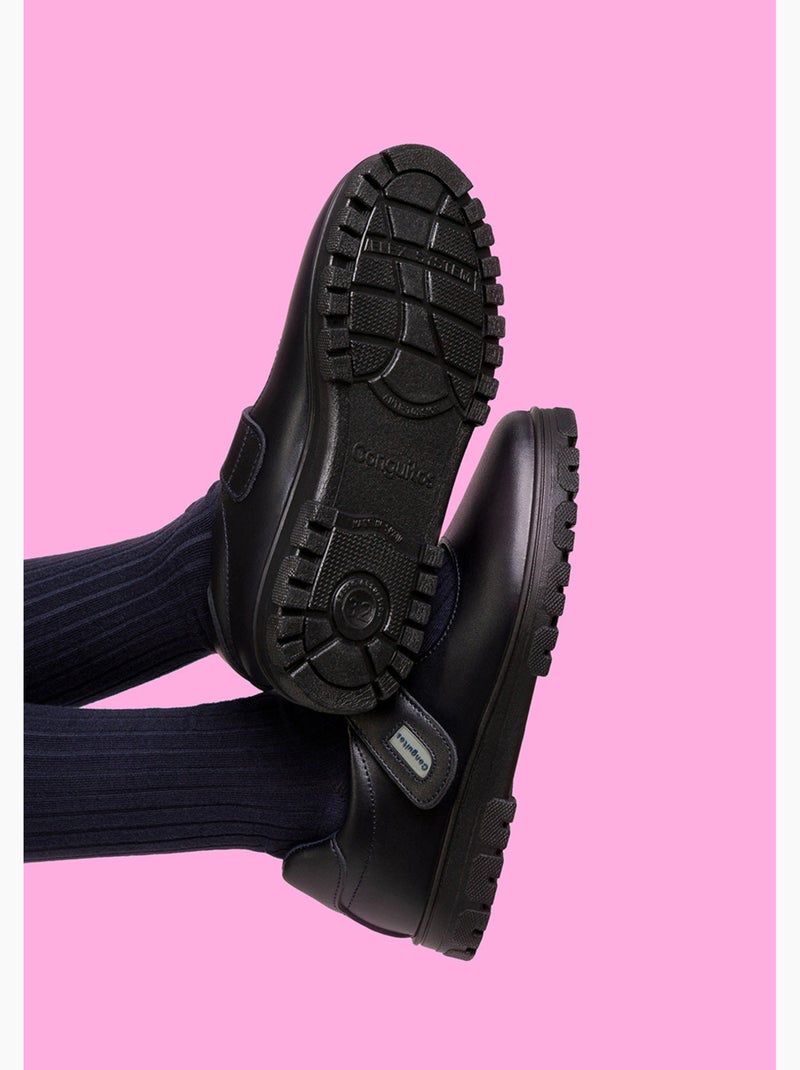 Zapatos colegiales conguitos lavable Azul marino - Kiabi