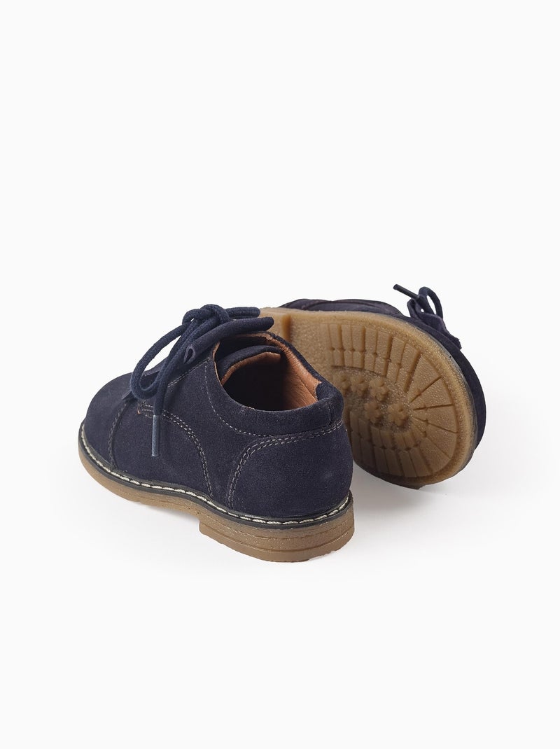 Zapatos de ante con flecos Azul oscuro - Kiabi