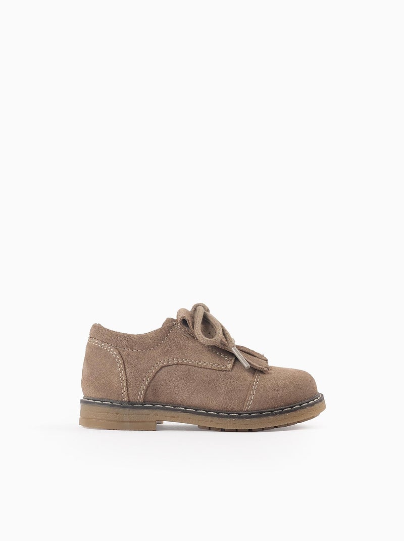 Zapatos de ante con flecos Beige claro - Kiabi