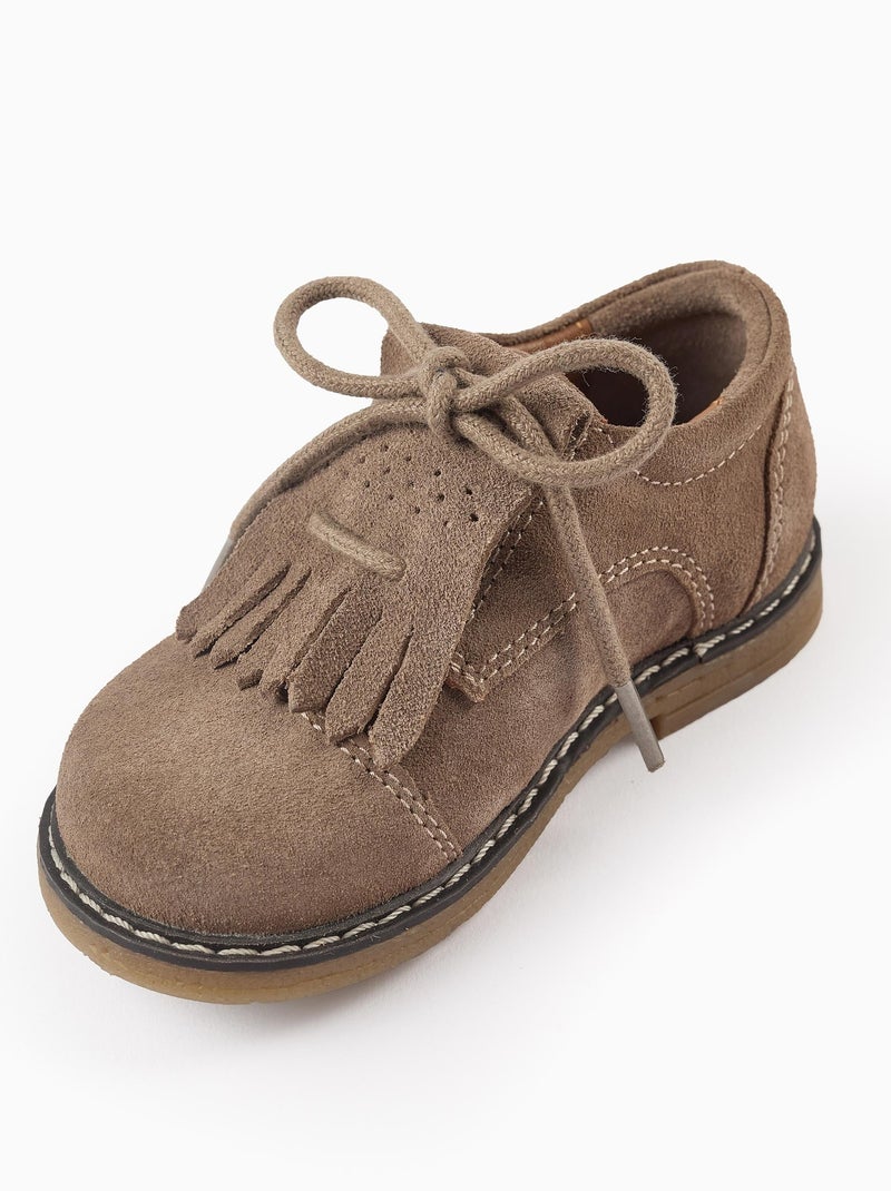 Zapatos de ante con flecos Beige claro - Kiabi