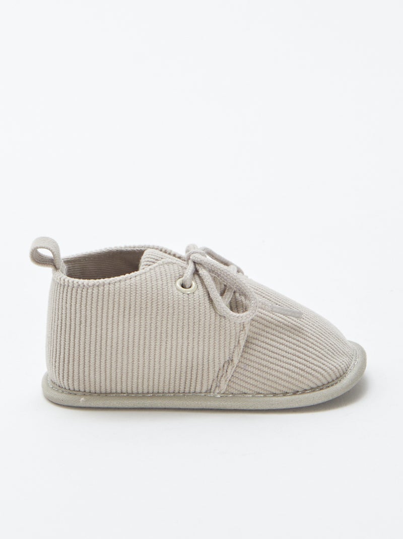 Zapatos de bebé con cordones Gris - Kiabi